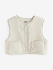 Cream Borg Gilet (3mths-7yrs) - Image 5 of 8
