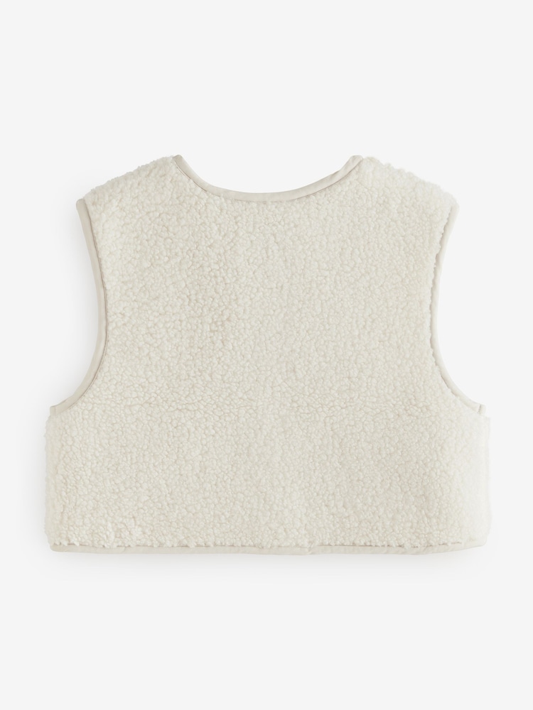 Cream Borg Gilet (3mths-7yrs) - Image 6 of 8