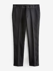 Black Slim Tuxedo Trousers - Image 6 of 9