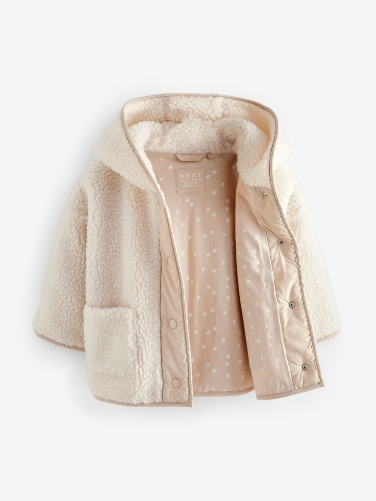 Cream - Jachetă fleece cu glugă și fermoar (3luni-7ani) - Image 6 of 8