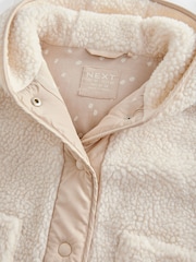 Cream Hooded Zip Fleece Jacket (3mths-7yrs) - Image 7 of 8