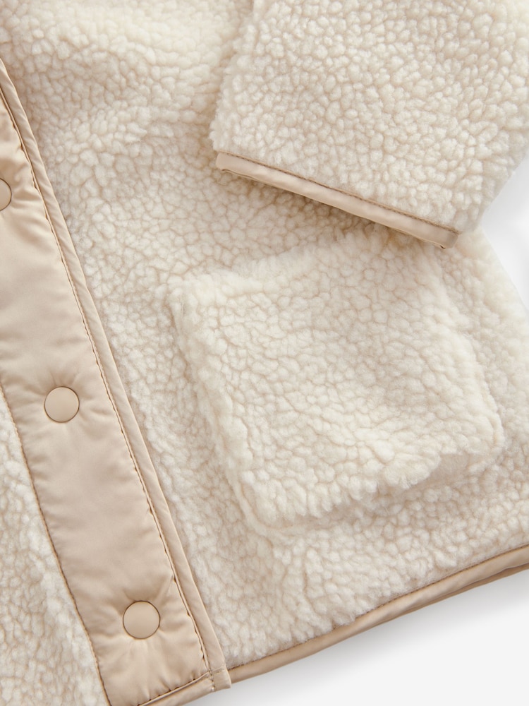 Cream Hooded Zip Fleece Jacket (3mths-7yrs) - Image 8 of 8