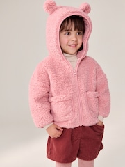 Pink Hooded Zip Fleece Jacket (3mths-7yrs) - Image 2 of 8