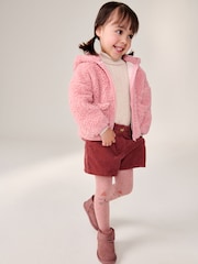 Pink Hooded Zip Fleece Jacket (3mths-7yrs) - Image 3 of 8