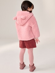 Pink Hooded Zip Fleece Jacket (3mths-7yrs) - Image 4 of 8
