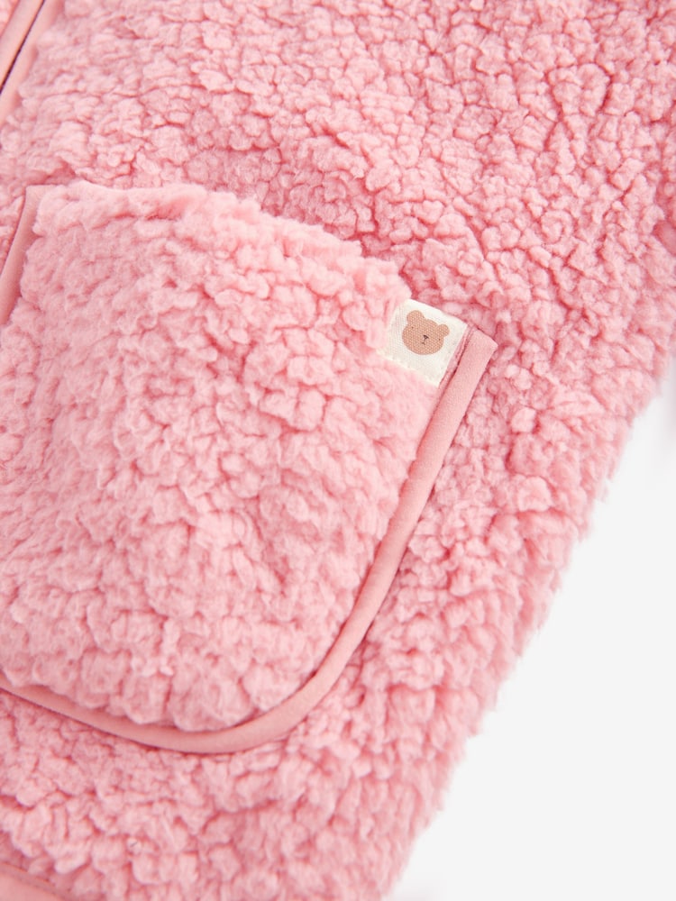 Pink Hooded Zip Fleece Jacket (3mths-7yrs) - Image 8 of 8