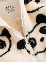 Cream Bear Printed Hooded Zip Through Fleece Jacket (3mths-7yrs) - Image 10 of 10