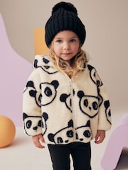 Cream Bear Printed Hooded Zip Through Fleece Jacket (3mths-7yrs) - Image 2 of 10