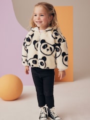 Cream Bear Printed Hooded Zip Through Fleece Jacket (3mths-7yrs) - Image 3 of 10