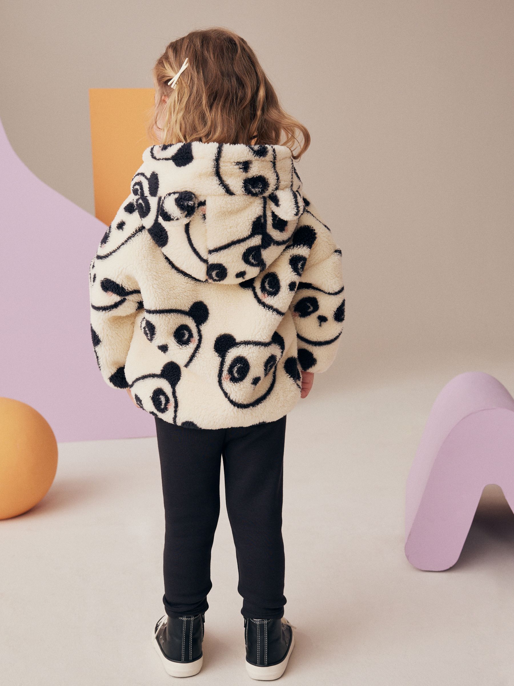 Buy Cream Bear Printed Hooded Zip Through Fleece Jacket (3mths