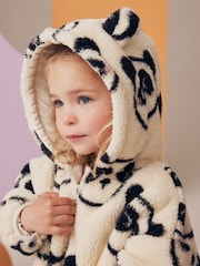 Cream Bear Printed Hooded Zip Through Fleece Jacket (3mths-7yrs) - Image 5 of 10