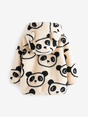 Cream Bear Printed Hooded Zip Through Fleece Jacket (3mths-7yrs) - Image 8 of 10