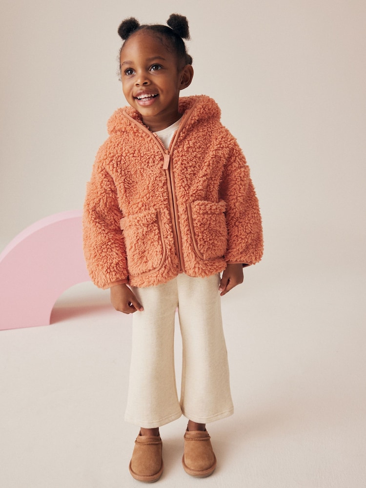 Orange Hooded Zip Fleece Jacket (3mths-7yrs) - Image 2 of 8