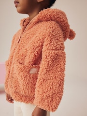 Orange Hooded Zip Fleece Jacket (3mths-7yrs) - Image 5 of 8
