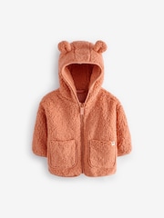 Orange Hooded Zip Fleece Jacket (3mths-7yrs) - Image 6 of 8