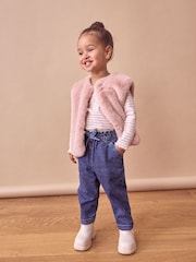 Pink Faux Fur Gilet (3mths-7yrs) - Image 2 of 5