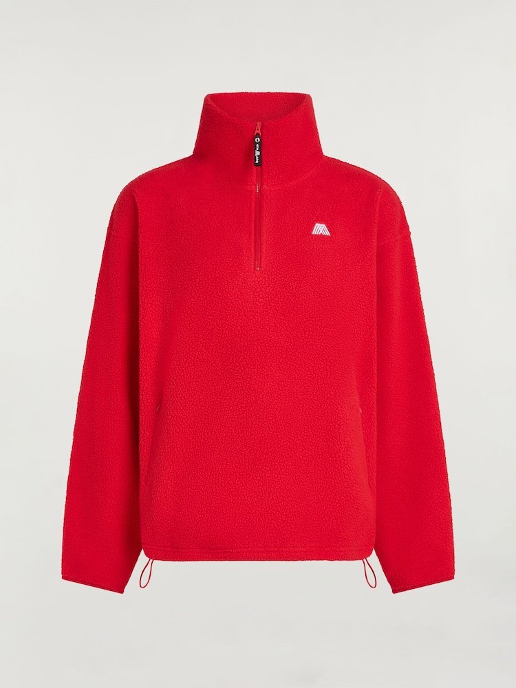 4th Arq Strawberry Red Alix Half-Zip Fleece - Image 5 of 5 4th Arq Strawberry Red Alix Half-Zip Fleece - Image 5 of 5