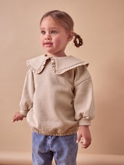 Pink Glitter Collar Sweatshirt (3mths-7yrs) - Image 1 of 8