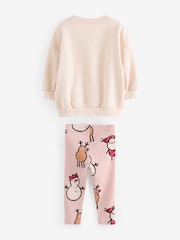 Cream Christmas Sweatshirt And Leggings Set (3mths-7yrs) - Image 6 of 7