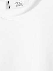 White Puff Sleeve 100% Cotton T-Shirts 2 Pack (3-16yrs) - Image 7 of 7