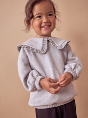 Grey Glitter Collar Sweatshirt (3mths-7yrs) - Image 1 of 9