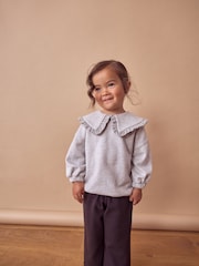 Grey Glitter Collar Sweatshirt (3mths-7yrs) - Image 2 of 9