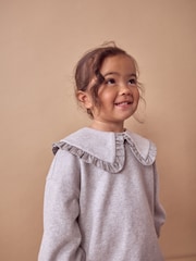 Grey Glitter Collar Sweatshirt (3mths-7yrs) - Image 4 of 9