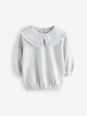 Grey Glitter Collar Sweatshirt (3mths-7yrs) - Image 6 of 9