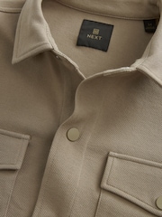 Stone Natural Premium Texture Jersey Shacket - Image 10 of 10