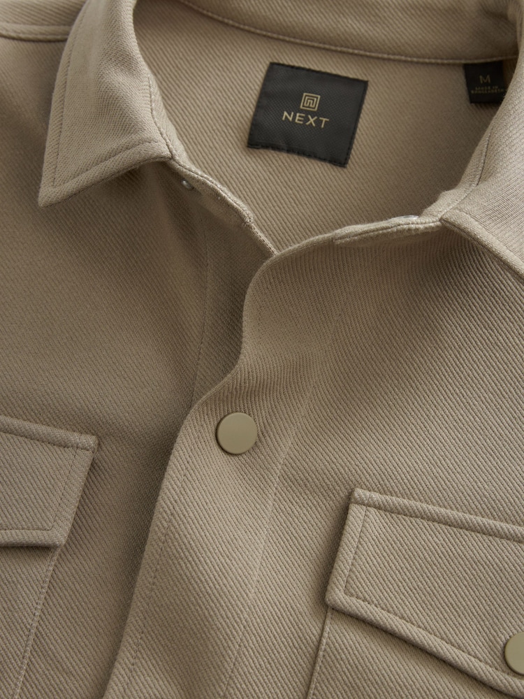 Stone Natural Premium Texture Jersey Shacket - Image 10 of 10