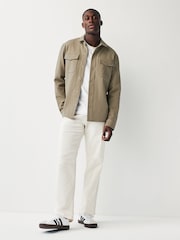 Stone Natural Premium Texture Jersey Shacket - Image 2 of 10