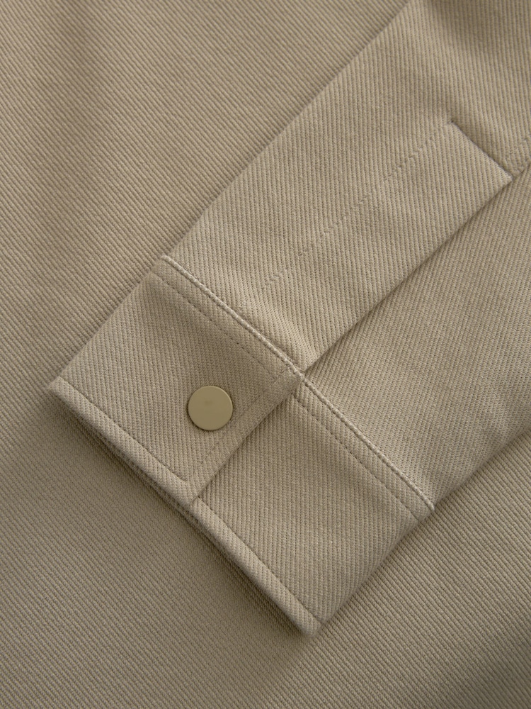 Stone Natural Premium Texture Jersey Shacket - Image 8 of 10