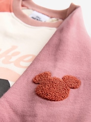 Pink/Cream Mickey Mouse Sweatshirt and Wide Leg Joggers Set (3mths-7yrs) - Image 10 of 10