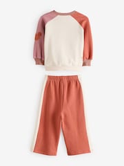 Pink/Cream Mickey Mouse Sweatshirt and Wide Leg Joggers Set (3mths-7yrs) - Image 8 of 10
