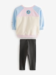 Grey Mickey & Minnie Mouse Sweatshirt & Leggings Set (3mths-7yrs) - Image 6 of 7