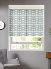 Orla Kiely Blue Two Colour Stem Made To Measure Roller Blind - Image 1 of 3