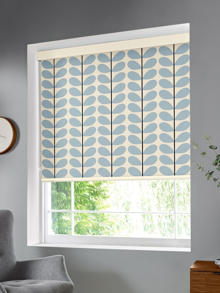 Orla Kiely Blue Two Colour Stem Made To Measure Roller Blind - Image 2 of 3