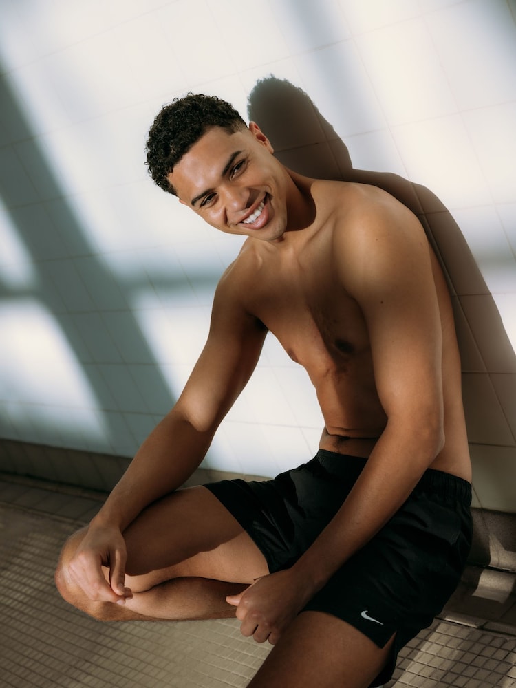 Nike Black 5 Inch Essential Volley Swim Shorts - Image 2 of 2