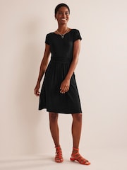 Boden Black Ground Amelie Jersey Dress - Image 3 of 6