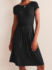 Boden Black Ground Amelie Jersey Dress - Image 4 of 6