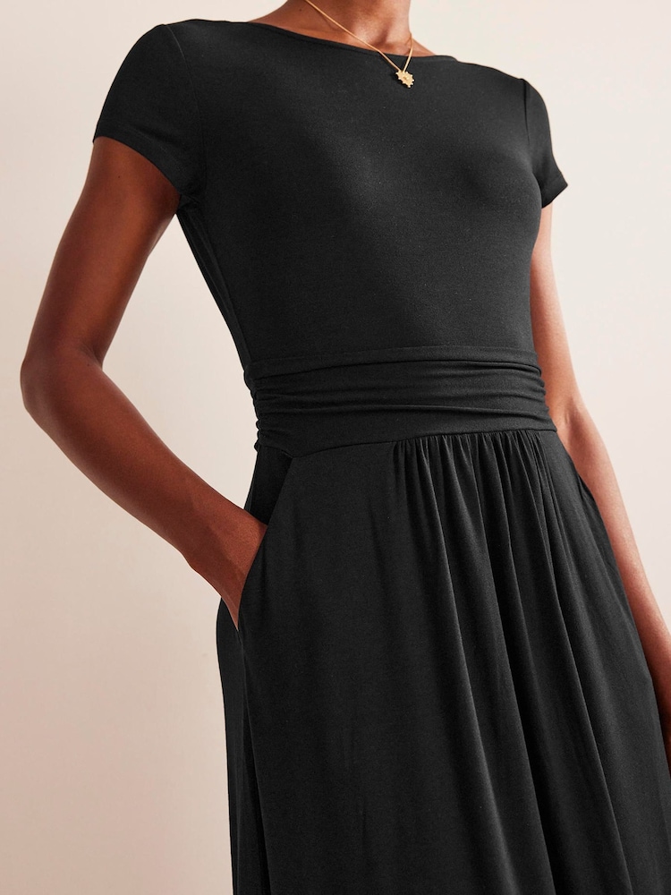 Boden Black Ground Amelie Jersey Dress - Image 5 of 6