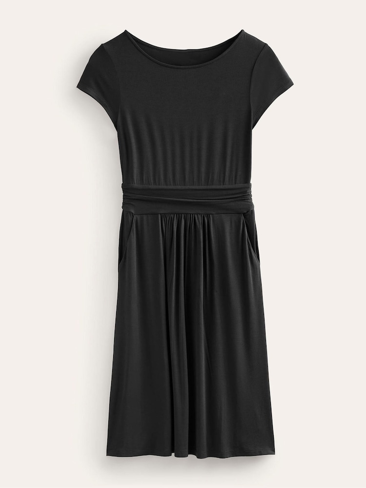 Boden Black Ground Amelie Jersey Dress - Image 6 of 6