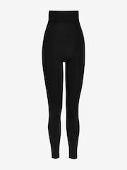 Black Tummy Control Seamless Shaping Leggings - Image 1 of 4