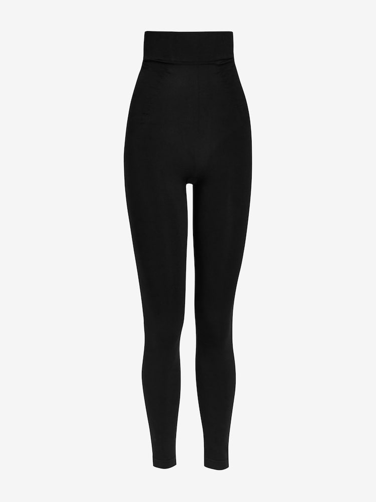 Black Tummy Control Seamless Shaping Leggings - Image 1 of 4