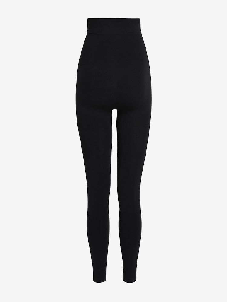 Black Tummy Control Seamless Shaping Leggings - Image 2 of 4