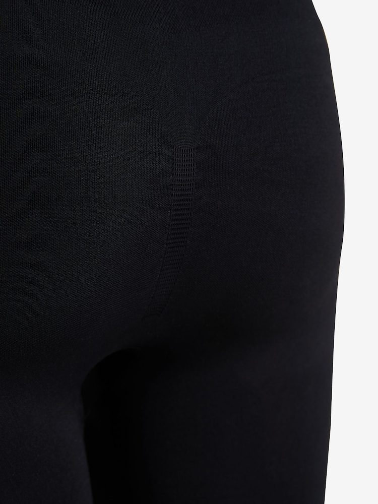 Black Tummy Control Seamless Shaping Leggings - Image 4 of 4