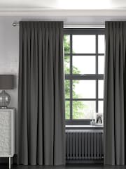 Charcoal Grey 100% Cotton Made to Measure Curtains - Image 1 of 8