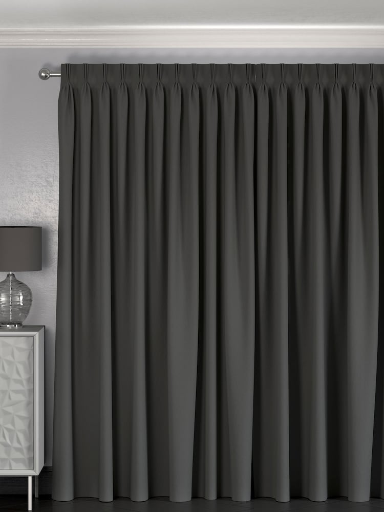 Charcoal Grey 100% Cotton Made to Measure Curtains - Image 2 of 8
