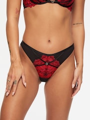 Ann Summers Red Nightfall Floral Lace Brazilian Knickers - Image 1 of 5