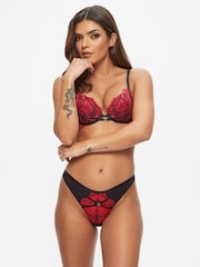 Ann Summers Red Nightfall Floral Lace Brazilian Knickers - Image 3 of 5